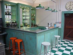 French bar installation in a private workshop