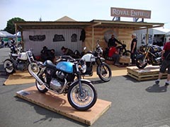 Royal Enfield bike display at The Revival