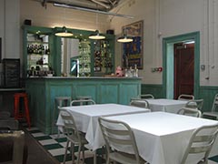 French cafe seating area