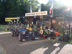 Bugatti period race pits at Chateau Saint-Jean