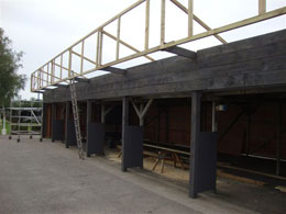 Bulding the pit area for Goodwood rivival 2012