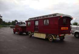 Traditional lorry and caravan card5-113