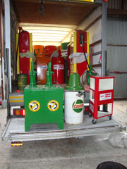 Classic petrol pump on route to Goodwood